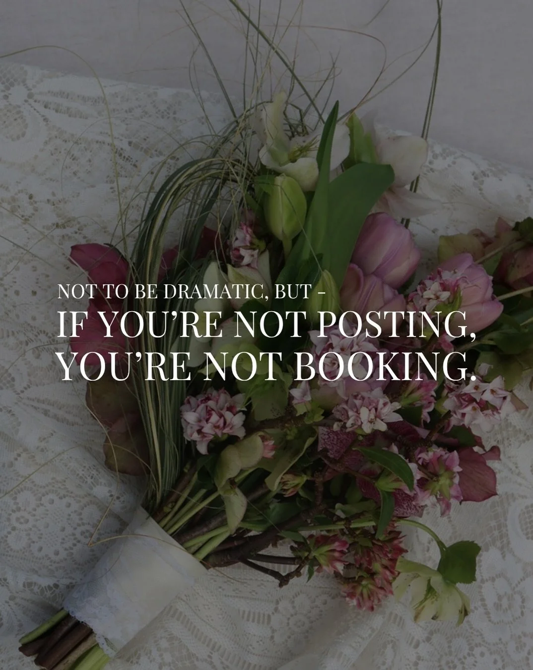 your work speaks for itself on the day &ndash; we just make sure it keeps speaking all year round. 

whether you&rsquo;re a florist, stylist, venue, makeup artist or any supplier in between &ndash; let us take your socials off your plate. book in a f