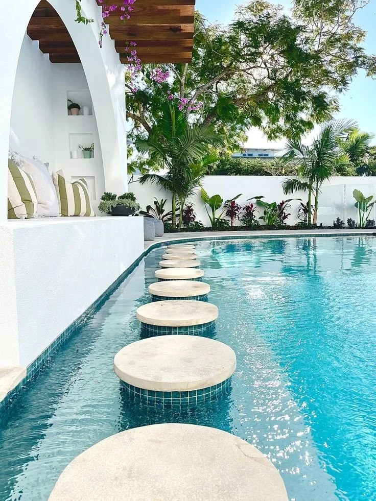 Step across the water to your private pavilion. Our award winning Noosa project.