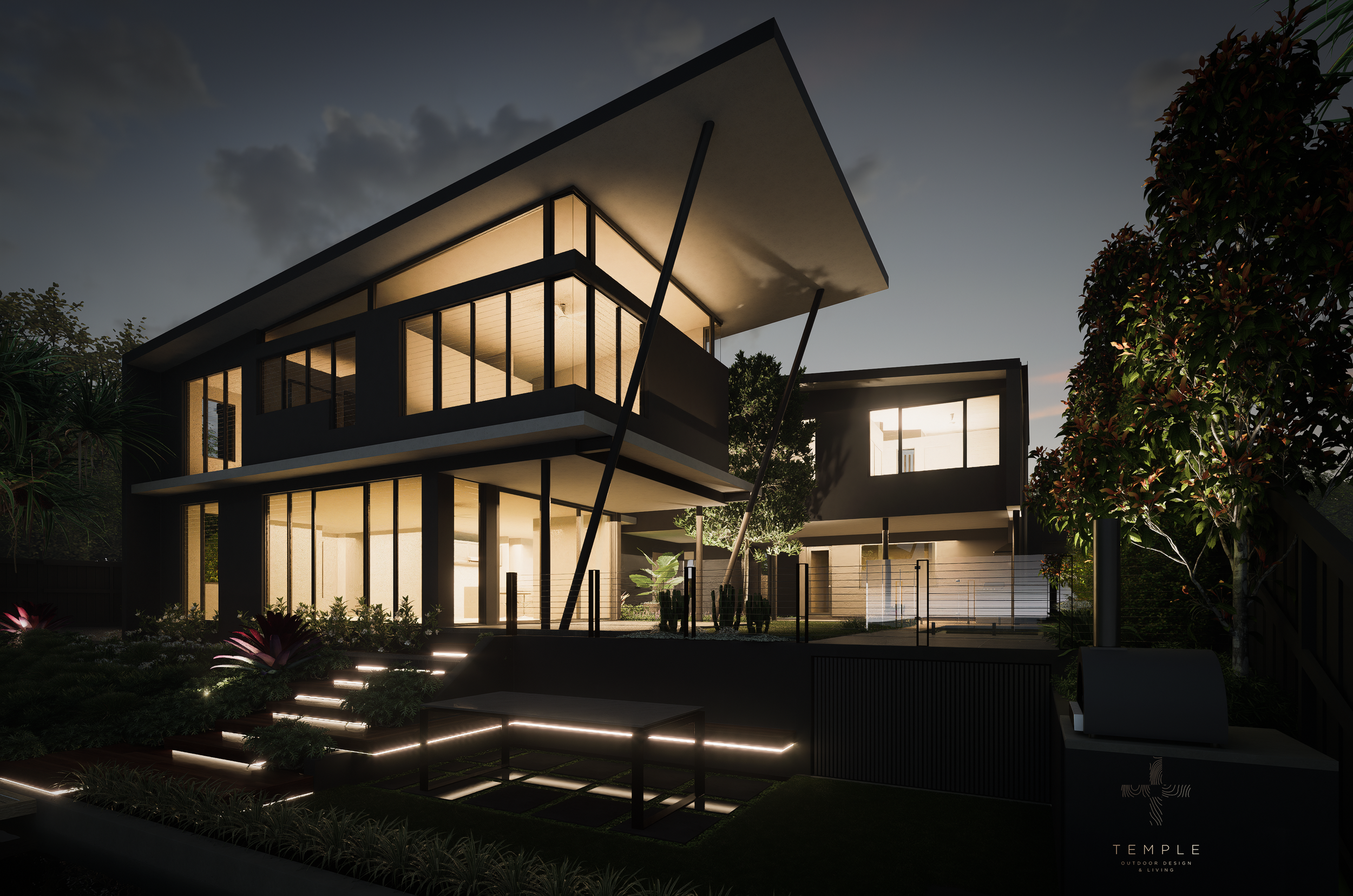 Noosa Waters luxury landscape lighting design