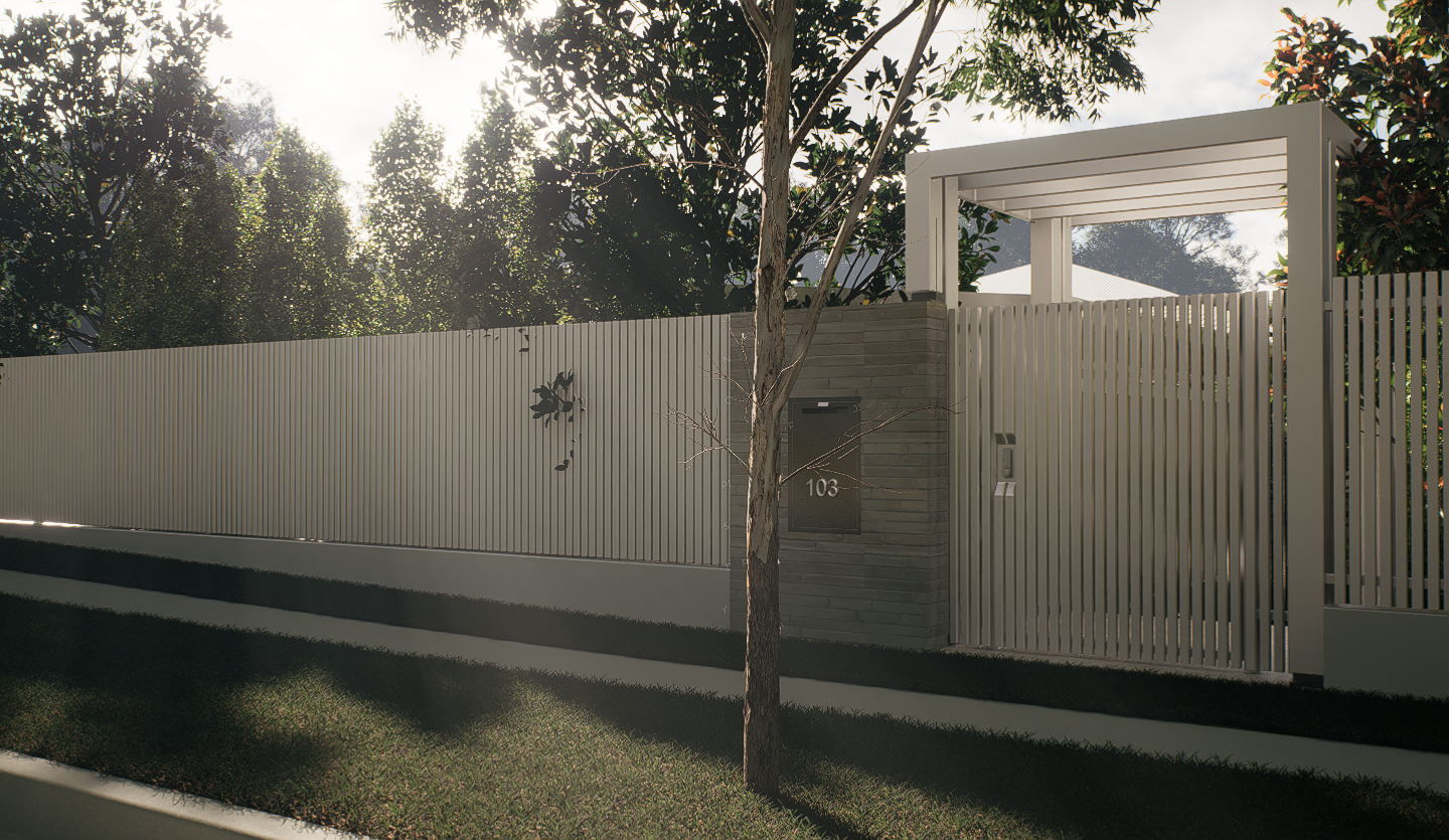 Modern Everton Park Queensland front fence design