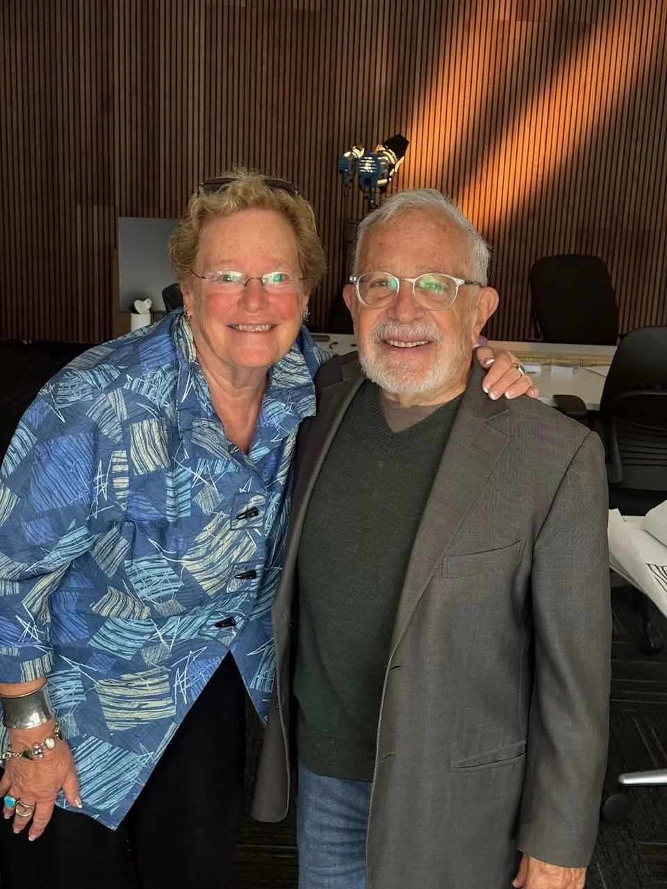 On set with director Abby Ginzberg and interviewee Robert Reich. #JudgesUnderFire #RobertReich