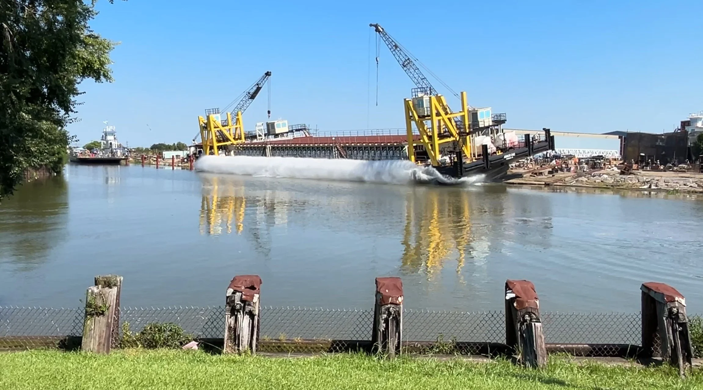 Click to see barge launch video