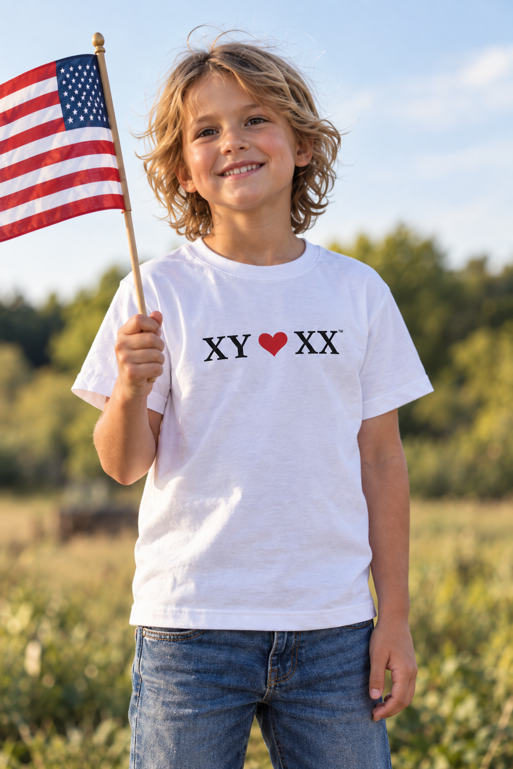 Smiling Boy with American Flag.png