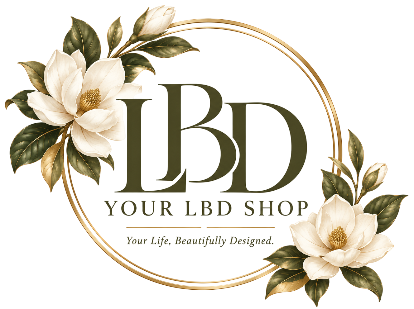 Elegant Magnolia LBD Boutique Emblem