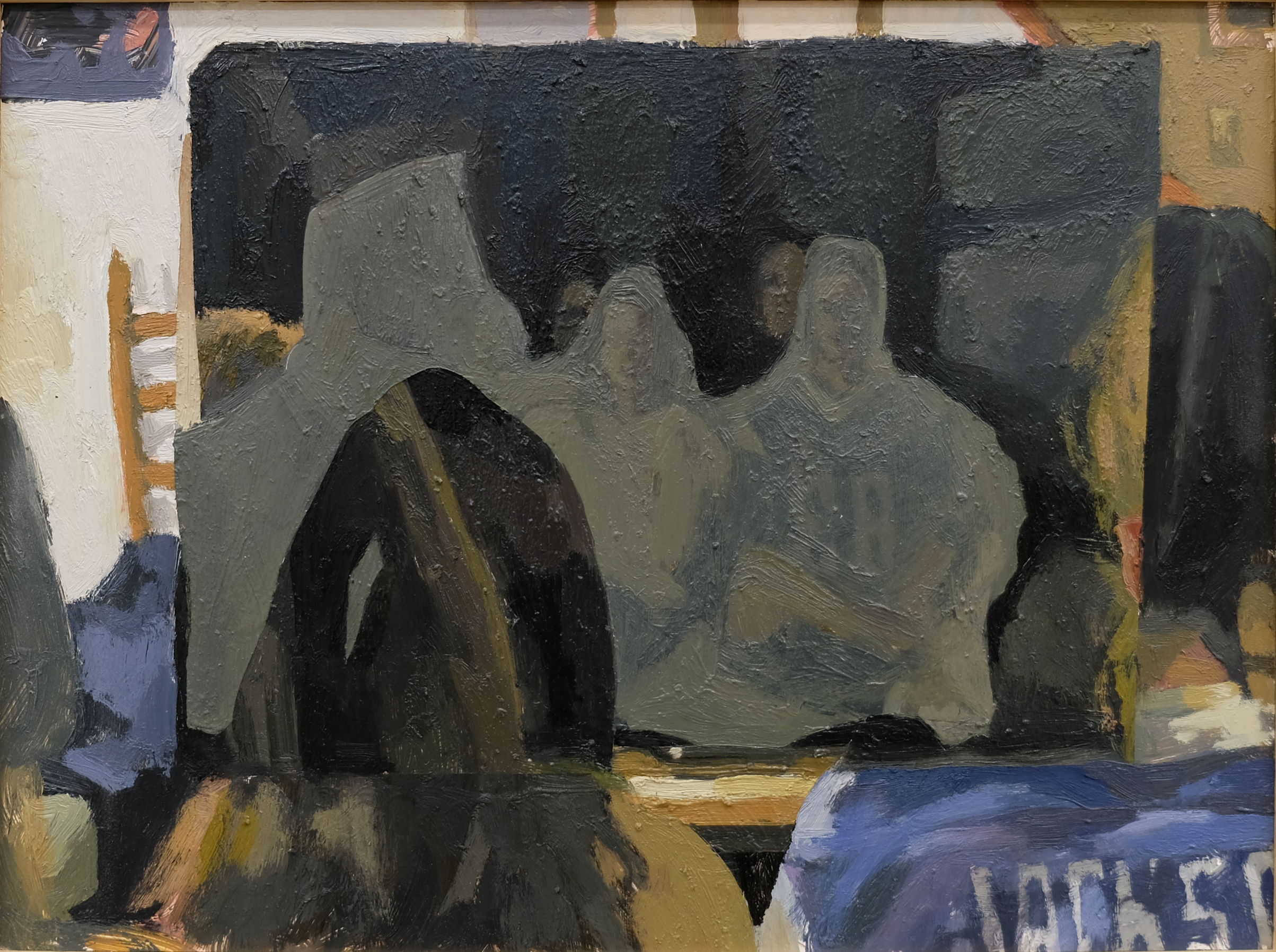 "In the Tv No.2"
Oil and Acrylic on Panel
11x14 inches
2025