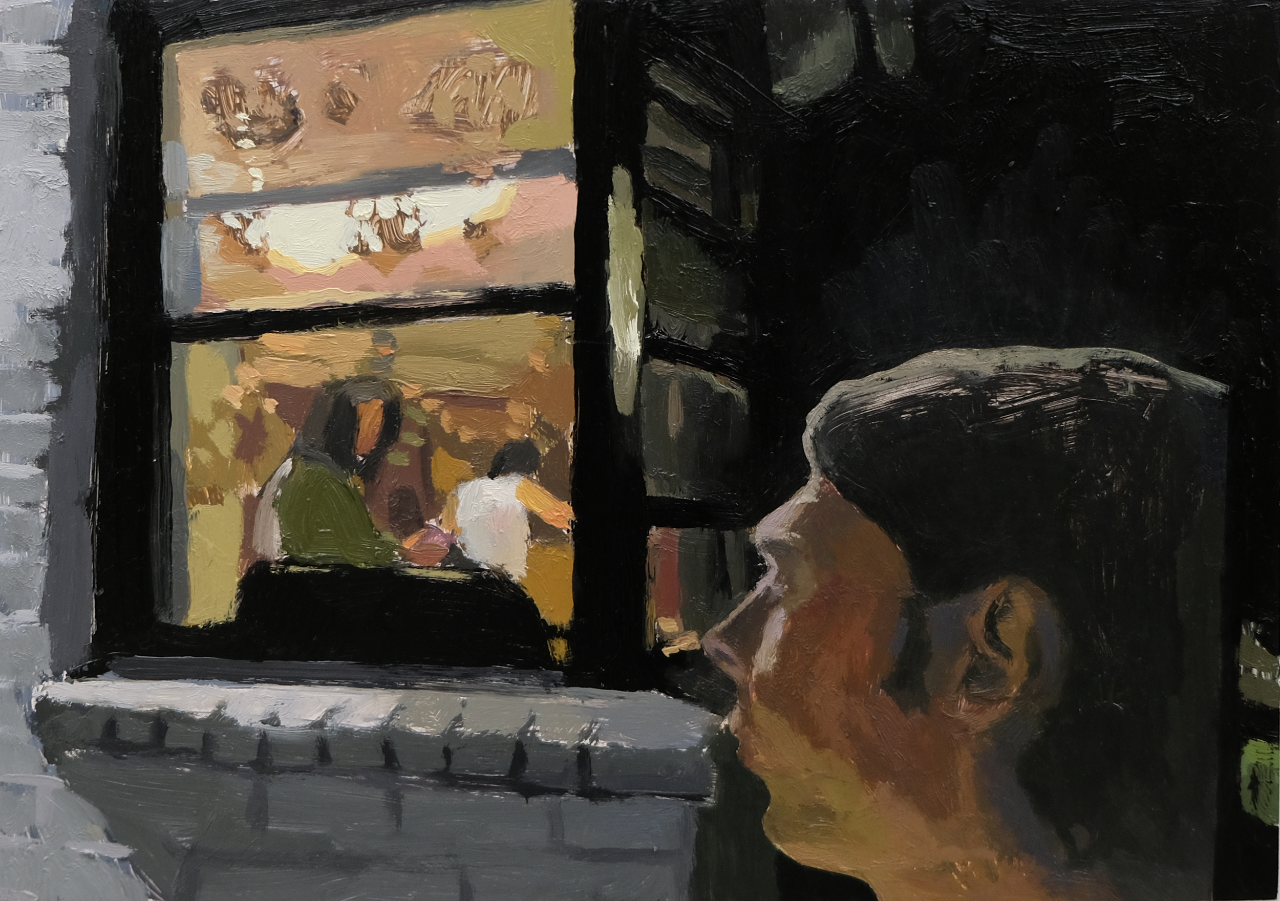 "Embrasure No.2"
Oil and Acrylic on Panel
11x14 inches
2025