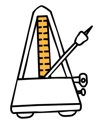 An illustration of a metronome
