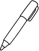 Line drawing of a pen