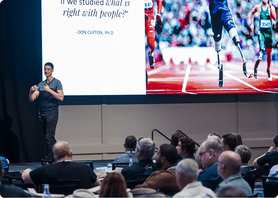 Daniel speaking at a masterclass