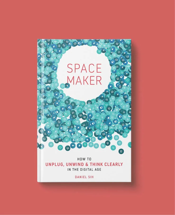 Spacemaker book on a red background