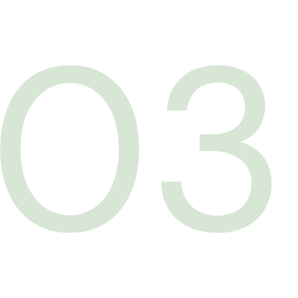 Large faded number 03 in light green.