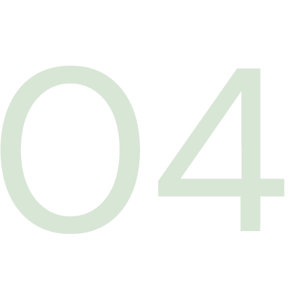 Large light green number 04 on a white background.