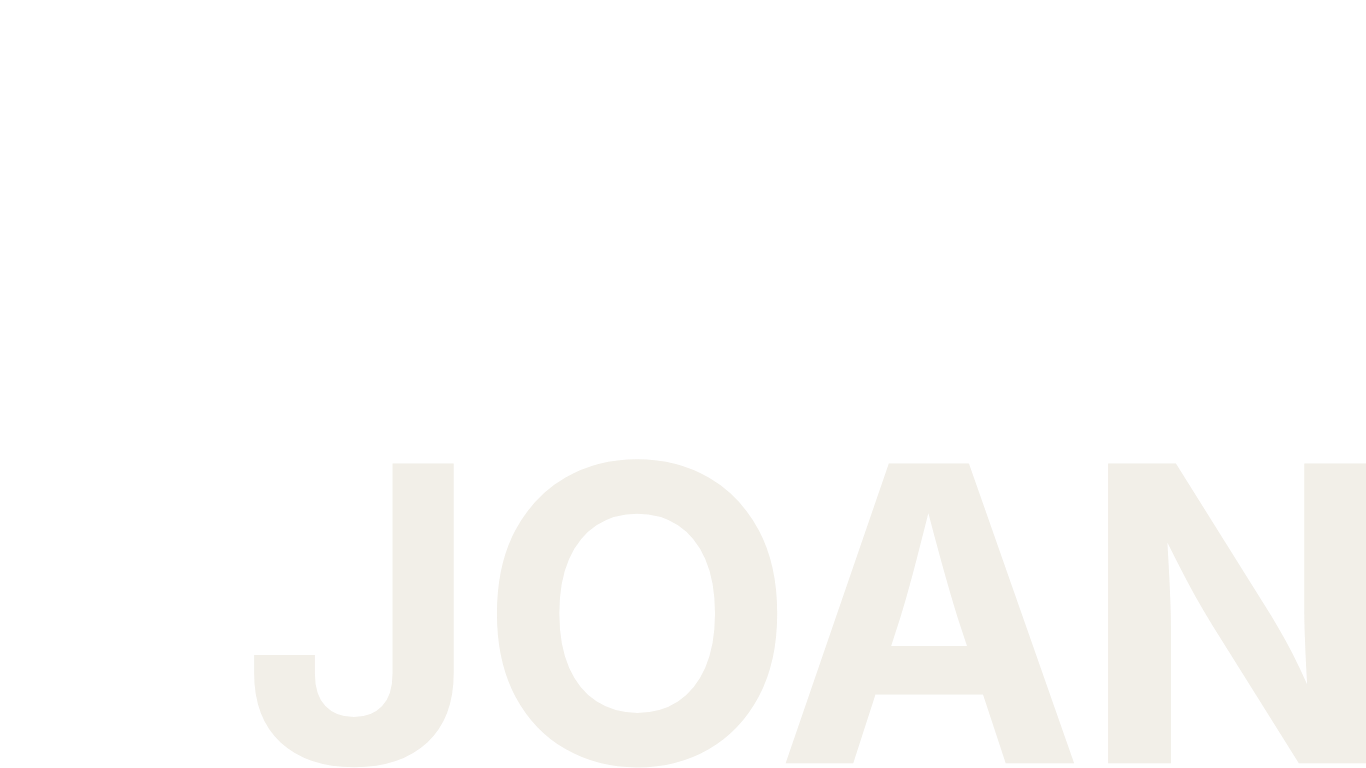 Black and white image with the text 'I love Joan' in bold, large font.