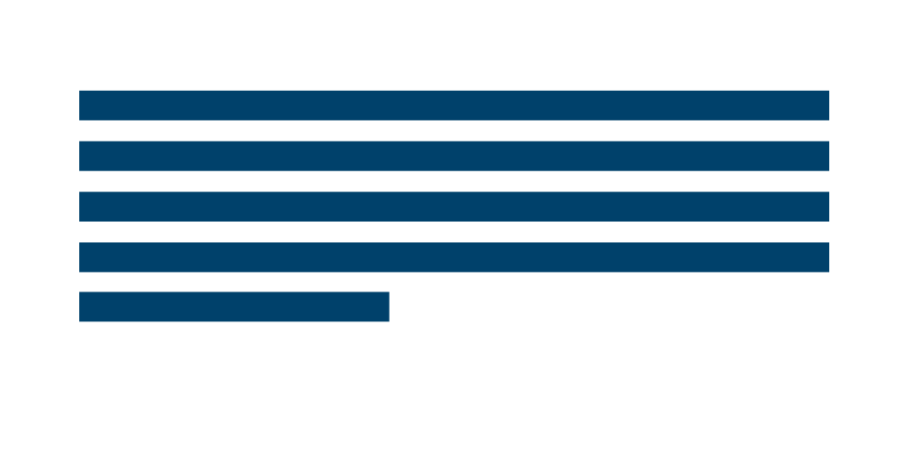 Simplified image of five horizontal blue bars on a white background, resembling text lines.