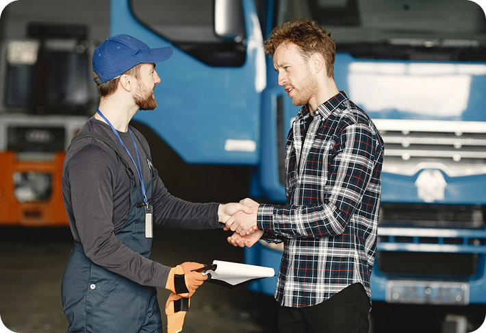 Professional mover discussing heavy item relocation