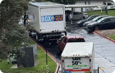 Moving truck ready for long-distance relocation