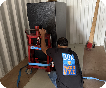 Gun safe mover securing a heavy safe on a dolly