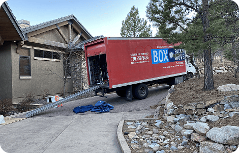 Moving truck ready for interstate relocation