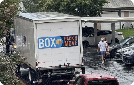 Moving truck ready for interstate relocation