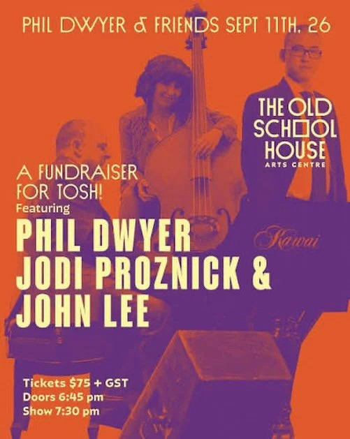 Looking forward to playing with two musicians who inspire me greatly&hellip; @philiprdwyer and @jodi_proznick tomorrow at @tosh.artcentre 🎹🎻🥁🎵