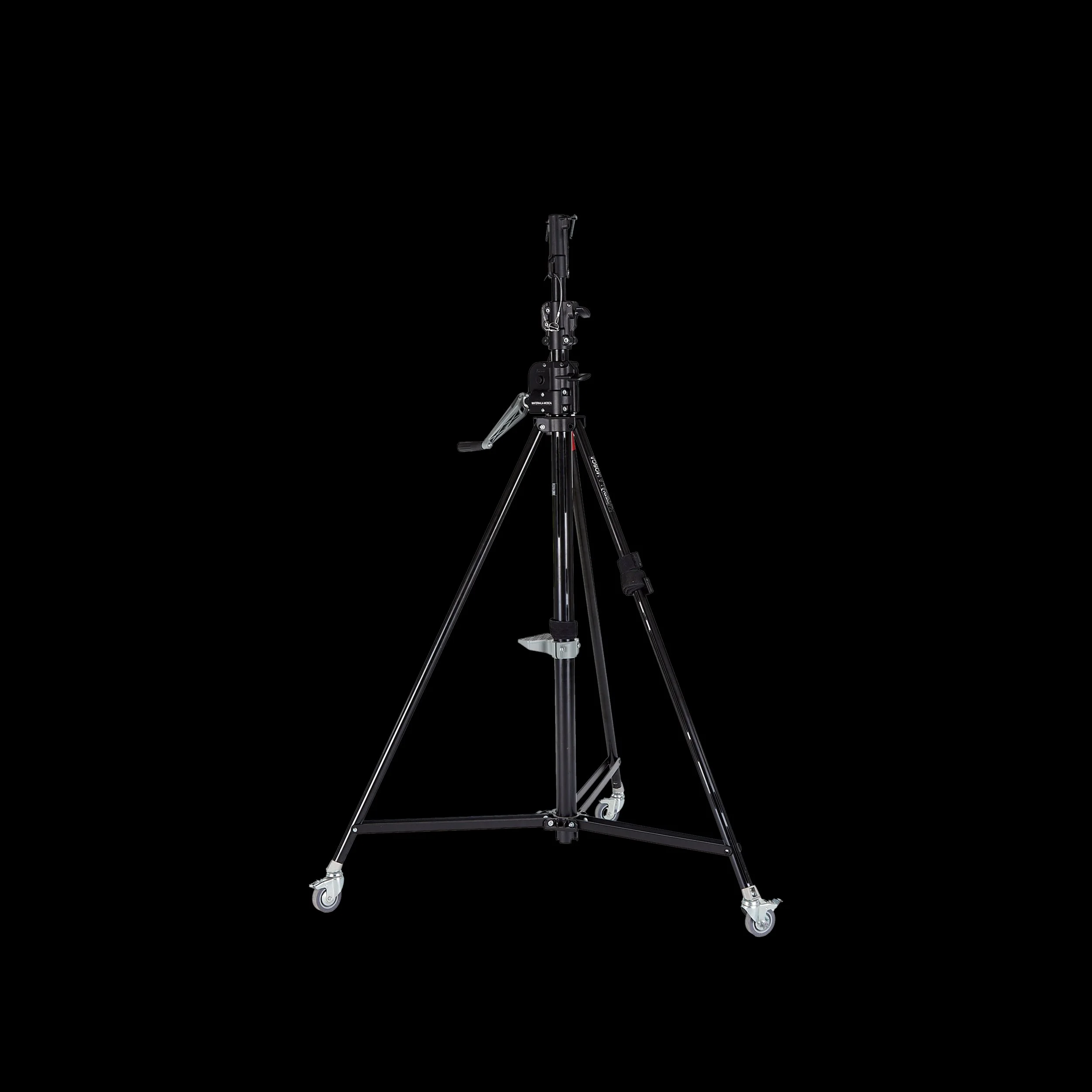 Manfrotto 087NWB wind up stand on wheels
150 DKK