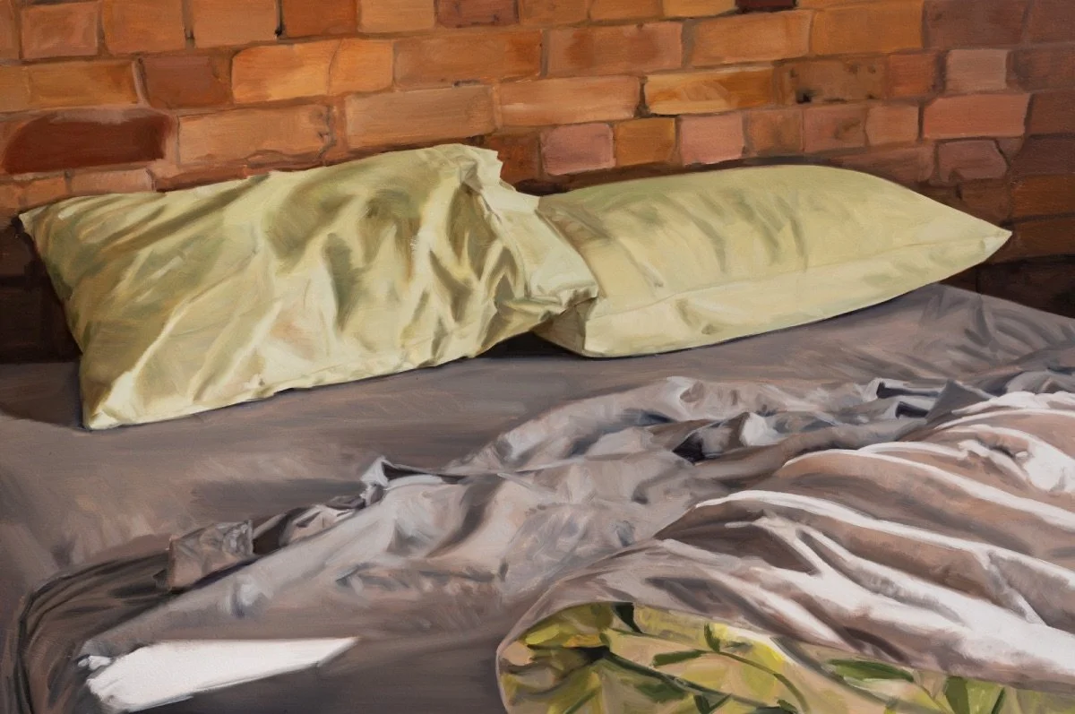 Guest bed, 2026, oil on board, 50 x 75 cm
