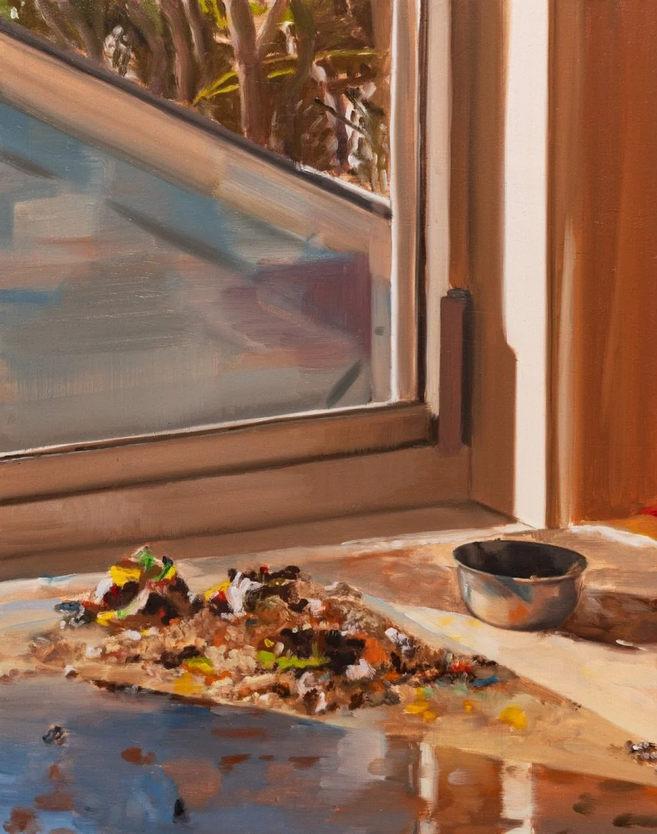 Full sun, studio window, 2025, oil on board, 21 x 26.5 cm