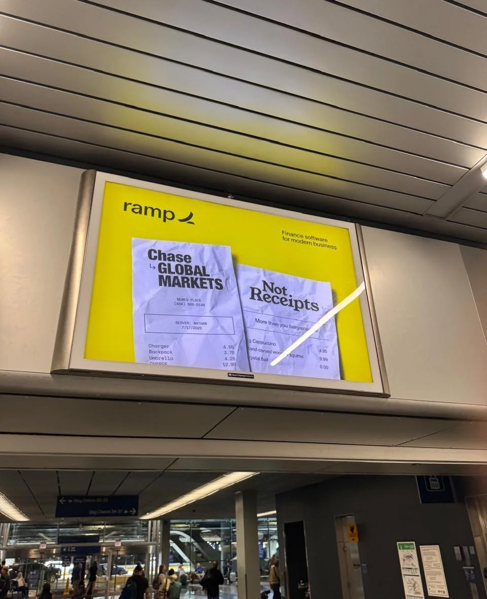 Ramp airport billboard, Chicago O'Hare