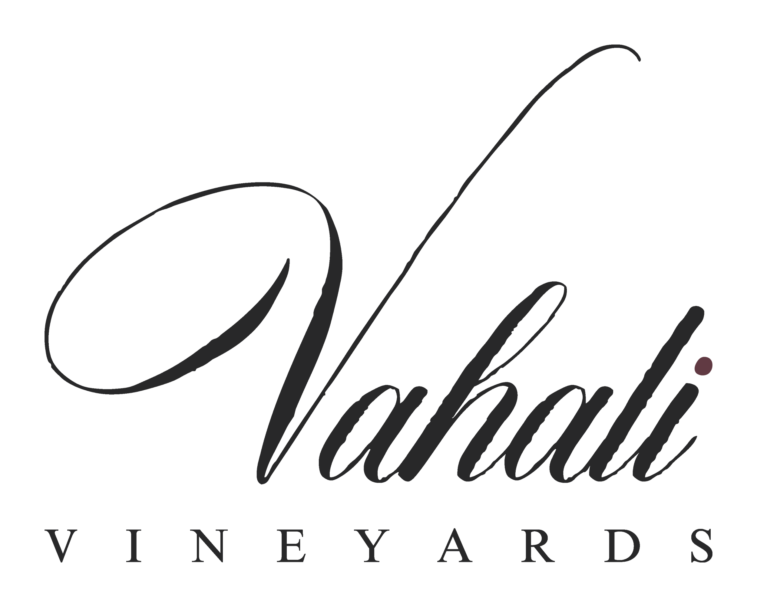 Elegant black background with silver cursive text reading 'Vineyard' and smaller text saying 'Wine Awards' underneath.