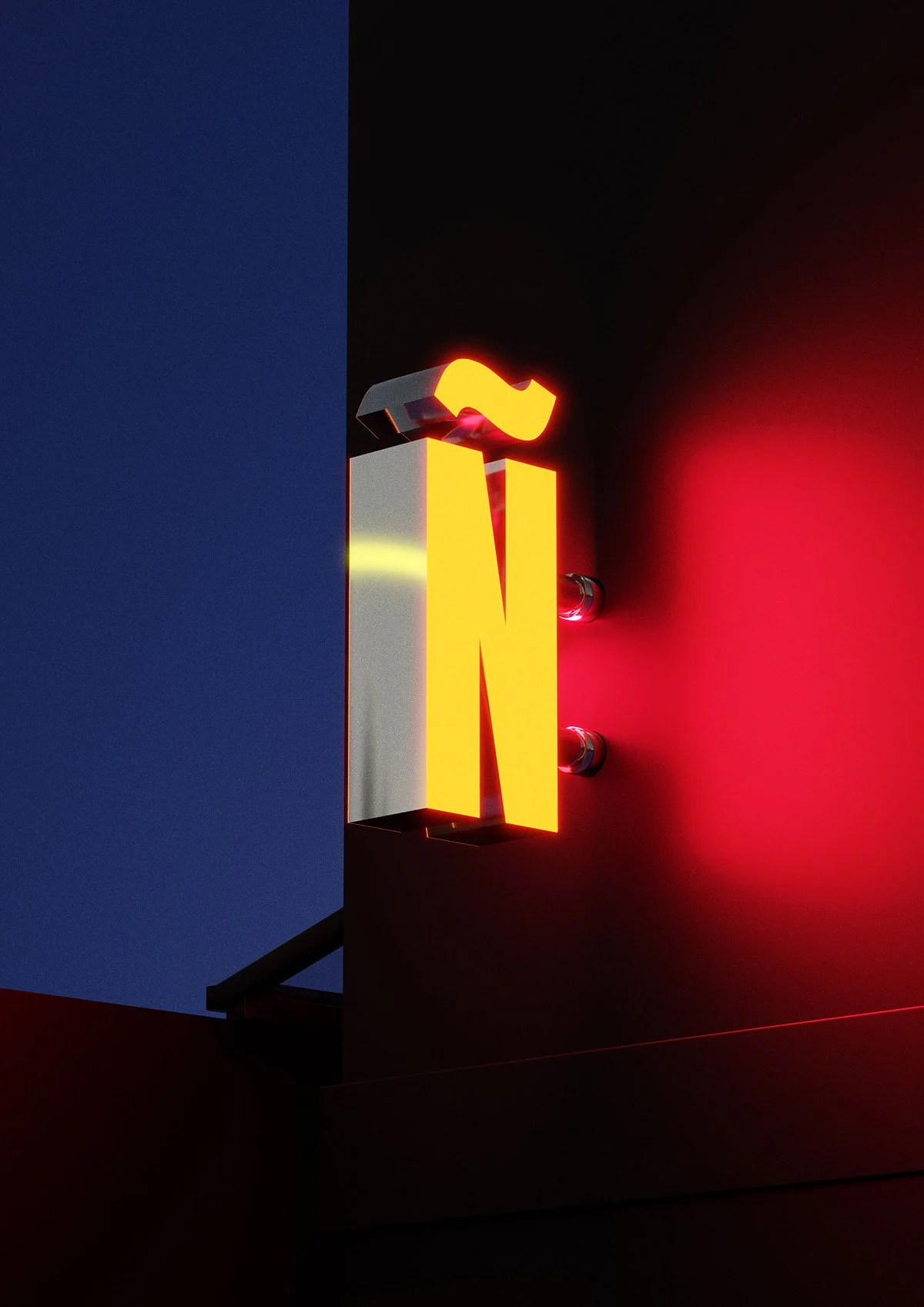 Enseigne lumineuse avec le logo de Netflix, avec la lettre N en jaune illuminée, à l'extérieur lors de la nuit.