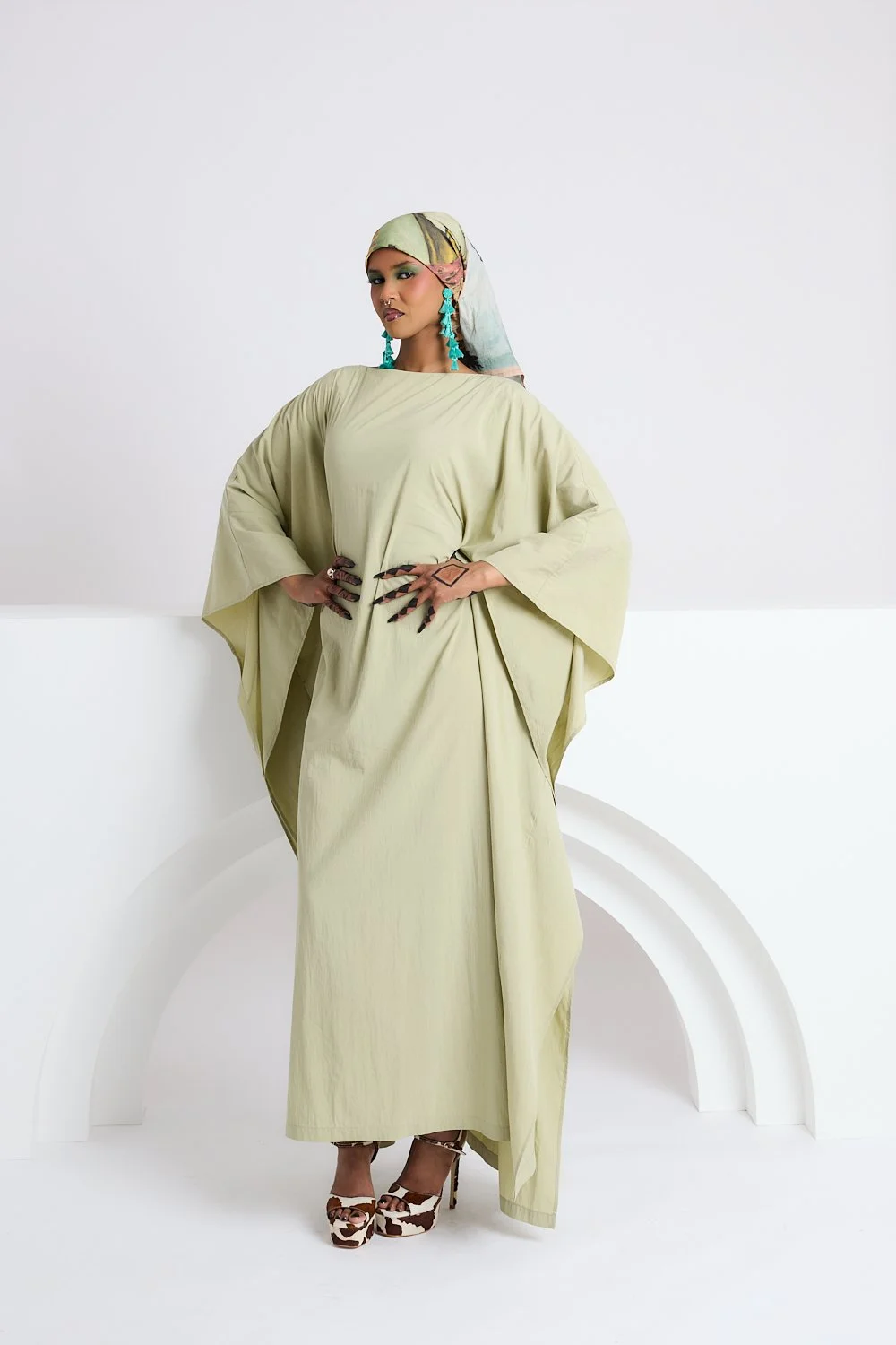 Sage Green Niece Boat Neck Dress