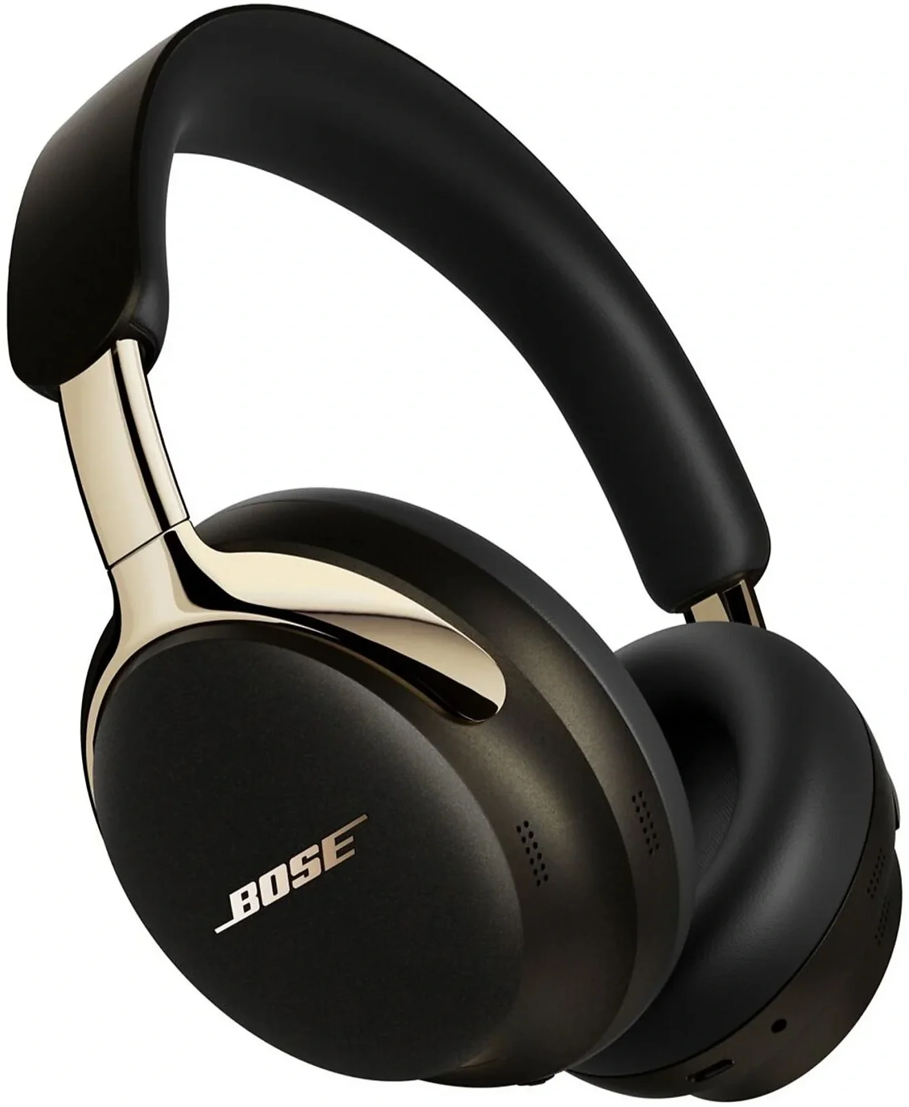 black and gold Bose headphones