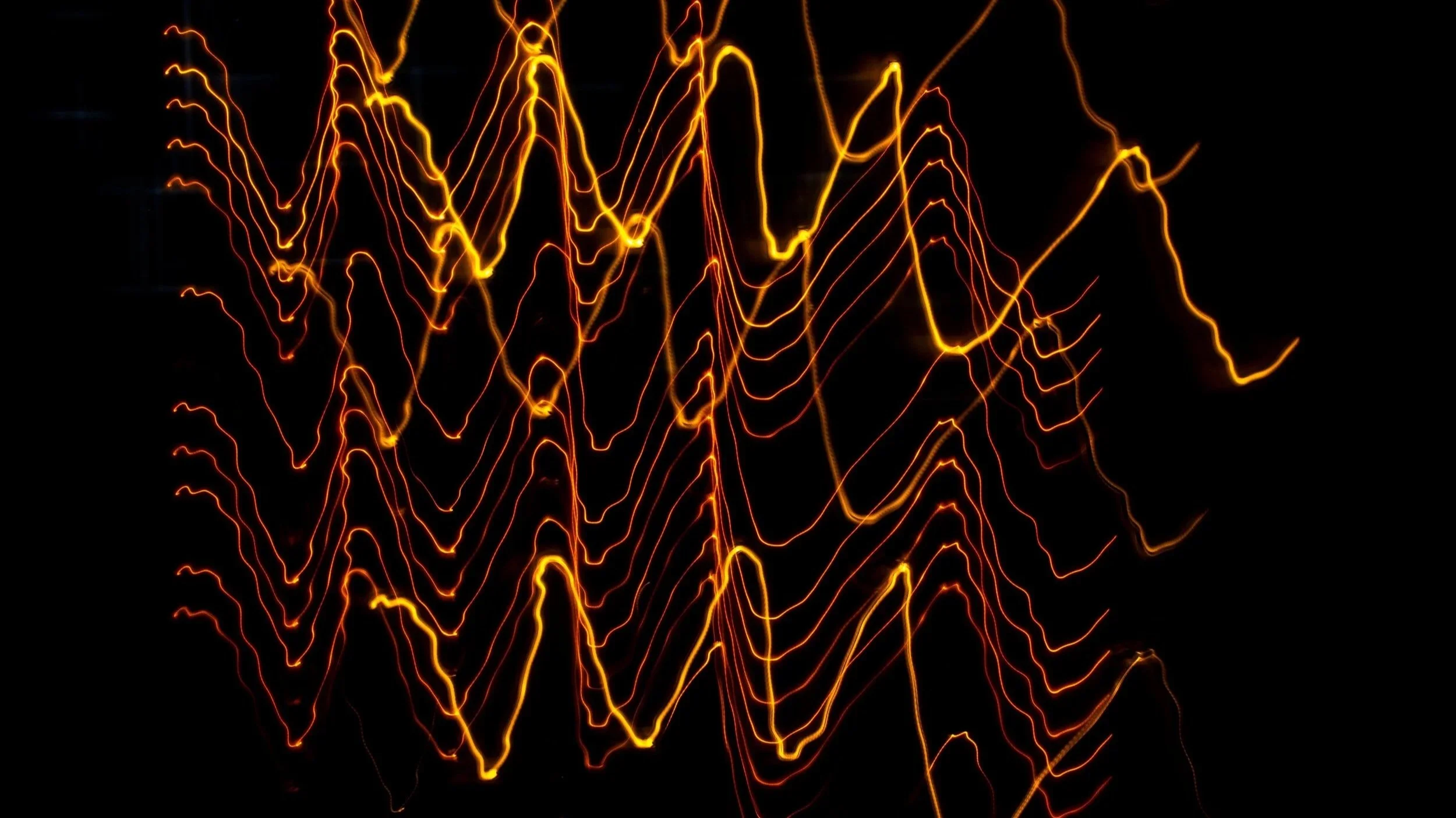 A visualization of sound waves and destructive interference