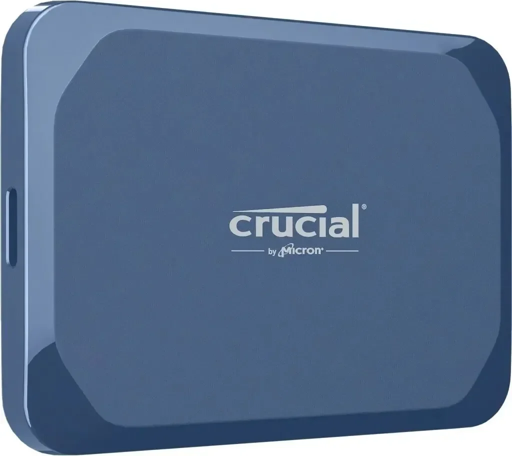 Crucial X10 portable SSD in blue