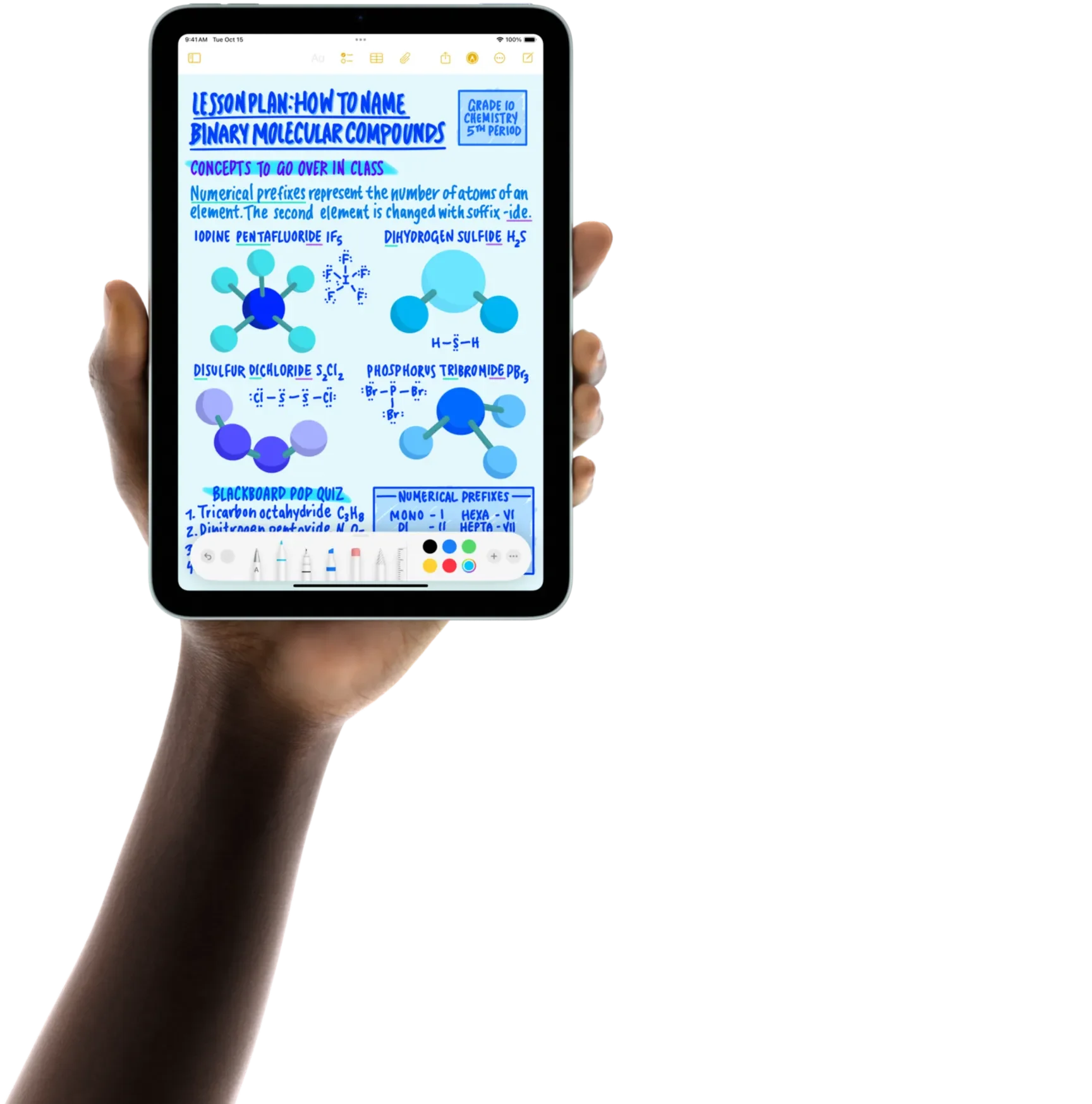 Hand holding an iPad mini