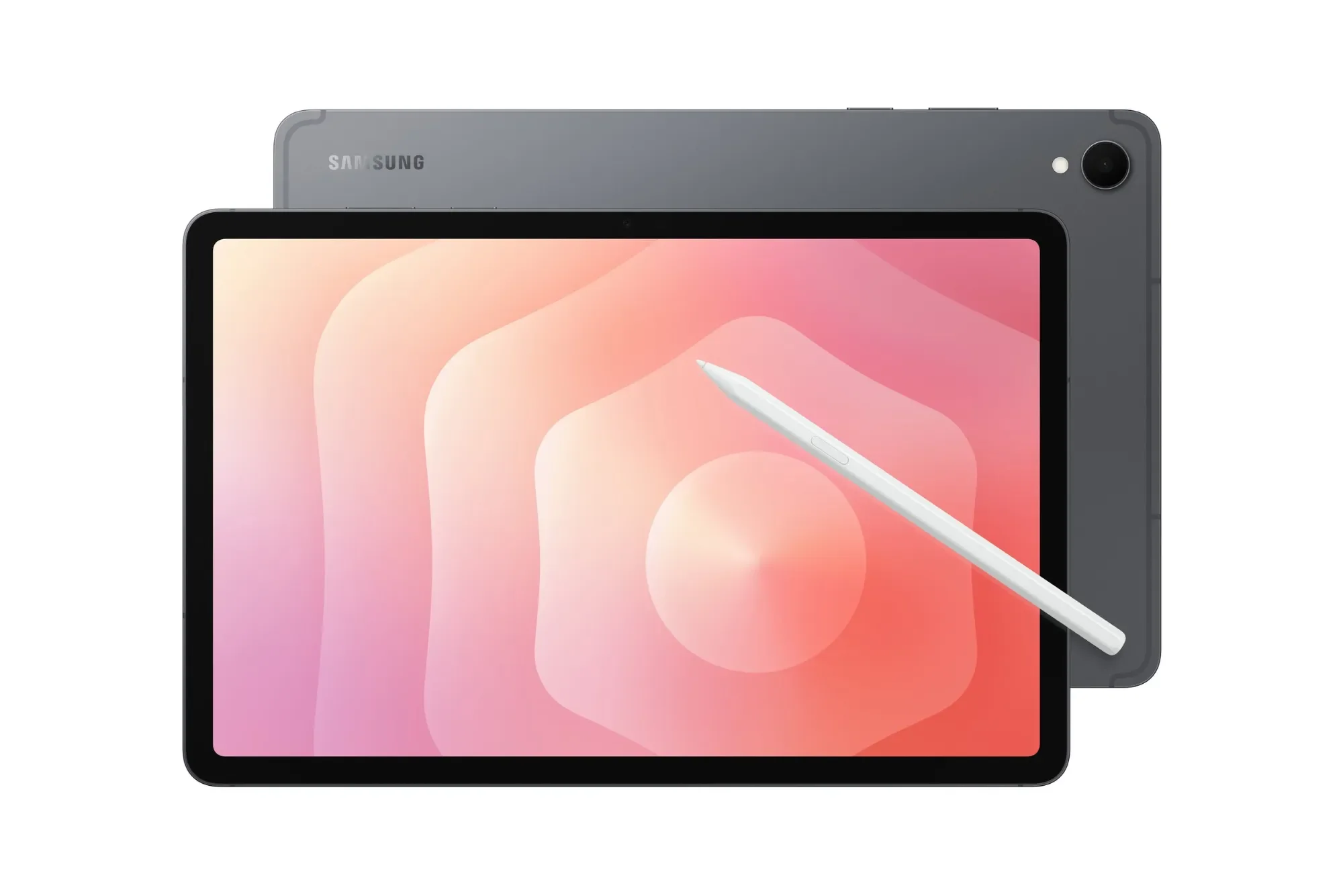 Samsung Galaxy Tab S11 in gray with the S Pen