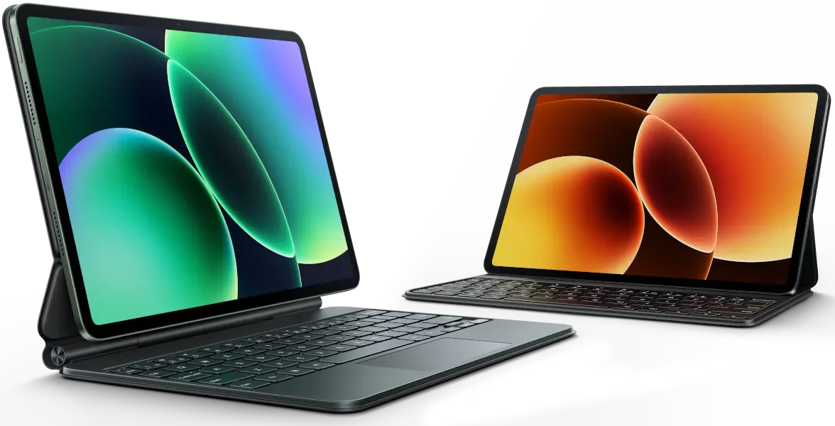 Xiaomi Pad 8 series tablets with keyboard covers