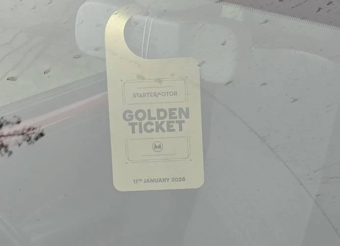 Golden ticket hanger