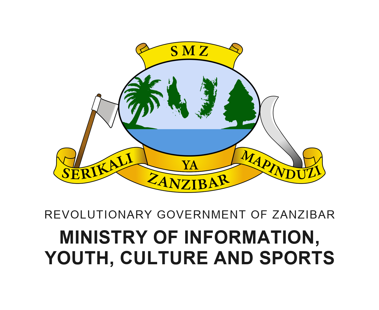 Logo des Ministry of Information, Youth, Culture and Sports der Revolutionsregierung von Sansibar, Referenz von ANDA