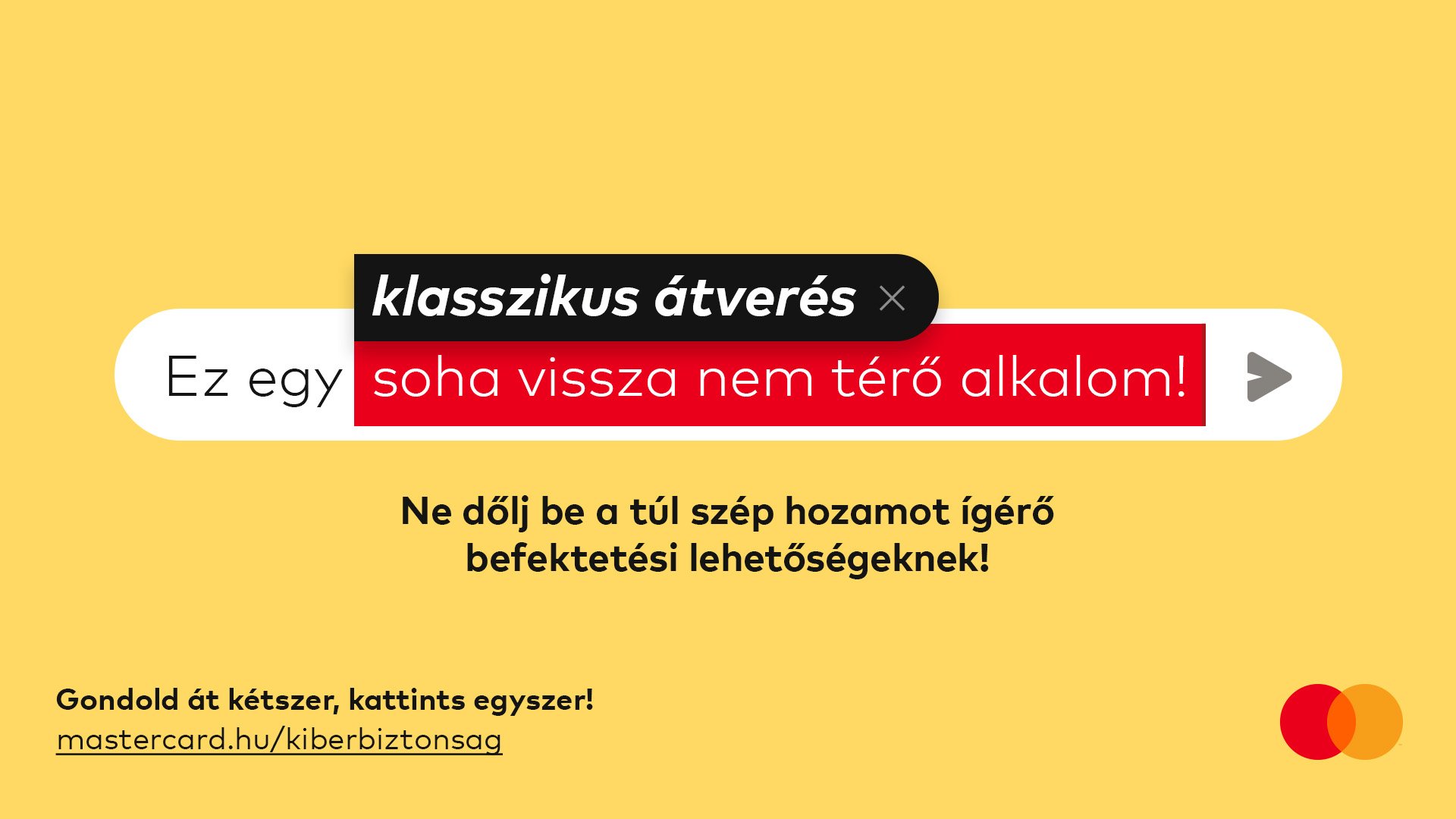 Advertisement encouraging smart investment with a hashtag and website link, featuring bold text and colorful design elements.