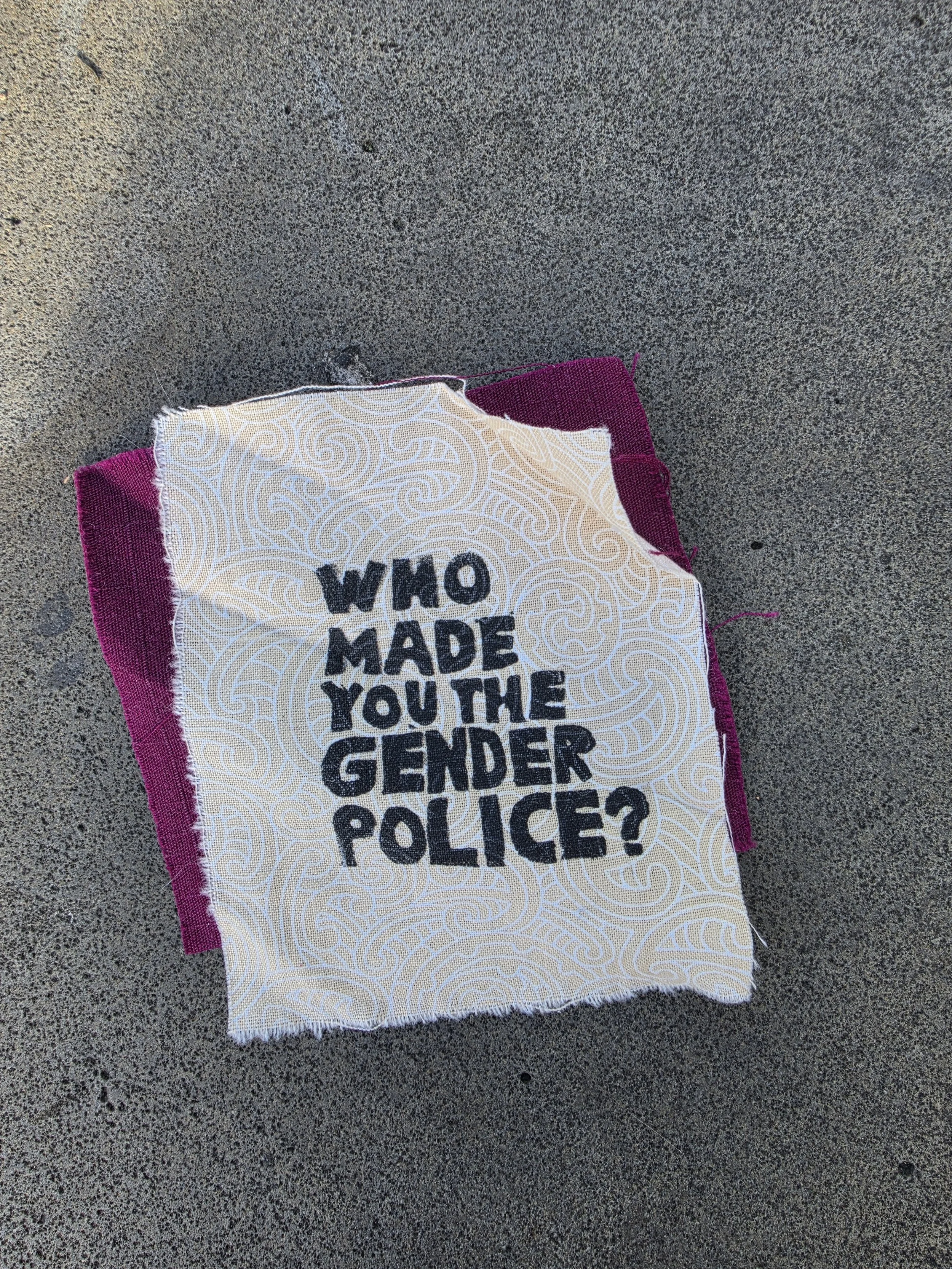 Hand Printed Fabric Patches Salvaged Fabric (Limited)
