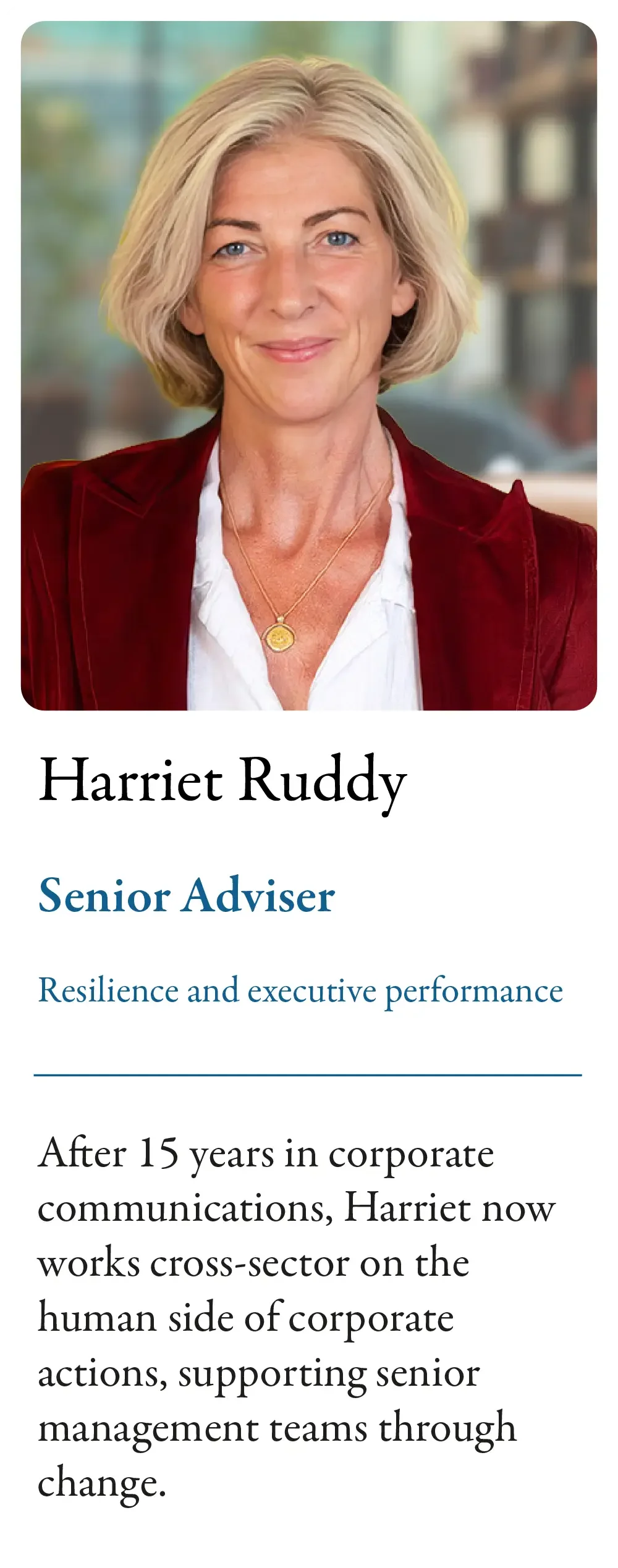 Harriet Ruddy, Kristina Blissett Thumbnail, click to see the full biography
