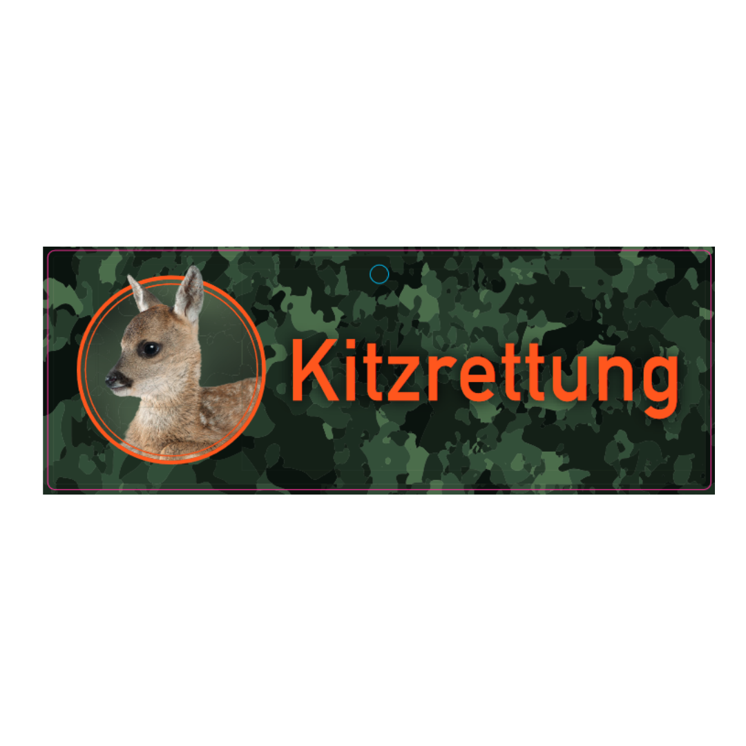 Schilder fürs Auto "Kitzrettung orange mit Kitz"
