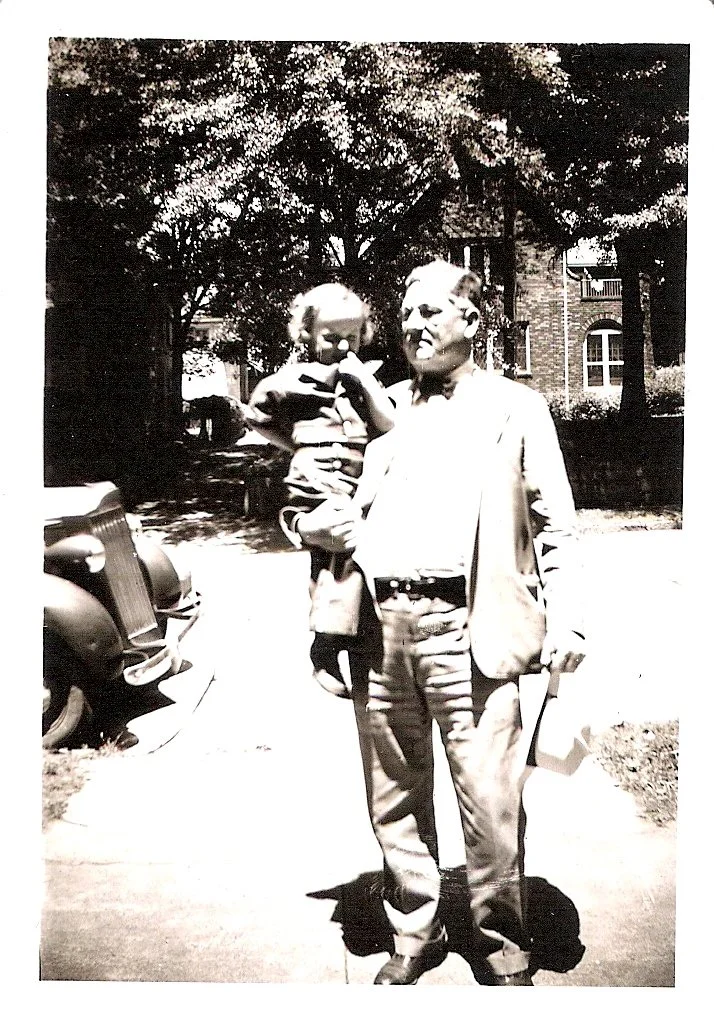 Choice and her grandfather, W. C. Cleveland, circa 1936.