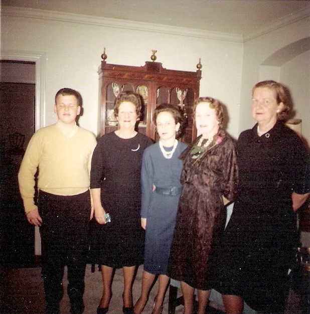 Left to right: George McCoin, Trudy McCoin, Choice McCoin, Alice Cleveland, Alice Richardson.