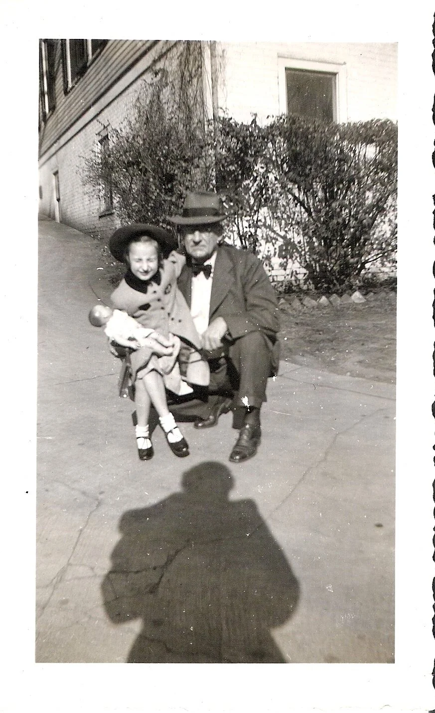 Choice and her grandfather, W. C. Cleveland, circa 1938.