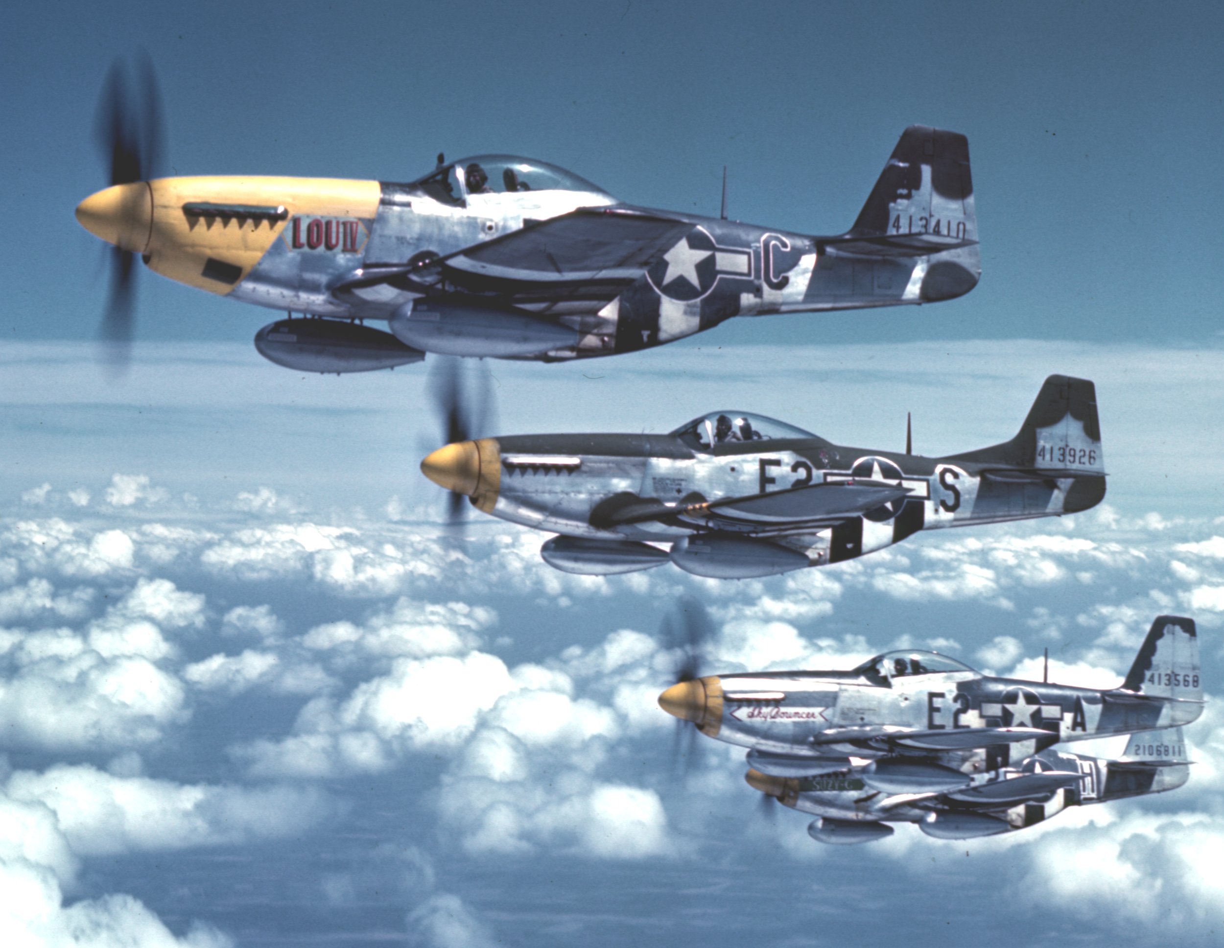 Bottisham 4, P51's in formation from the 361st Fighter Group of the Mighty Eighth in WW2