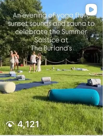 Yoga, Sound Bath & Sauna event at The Burlands 