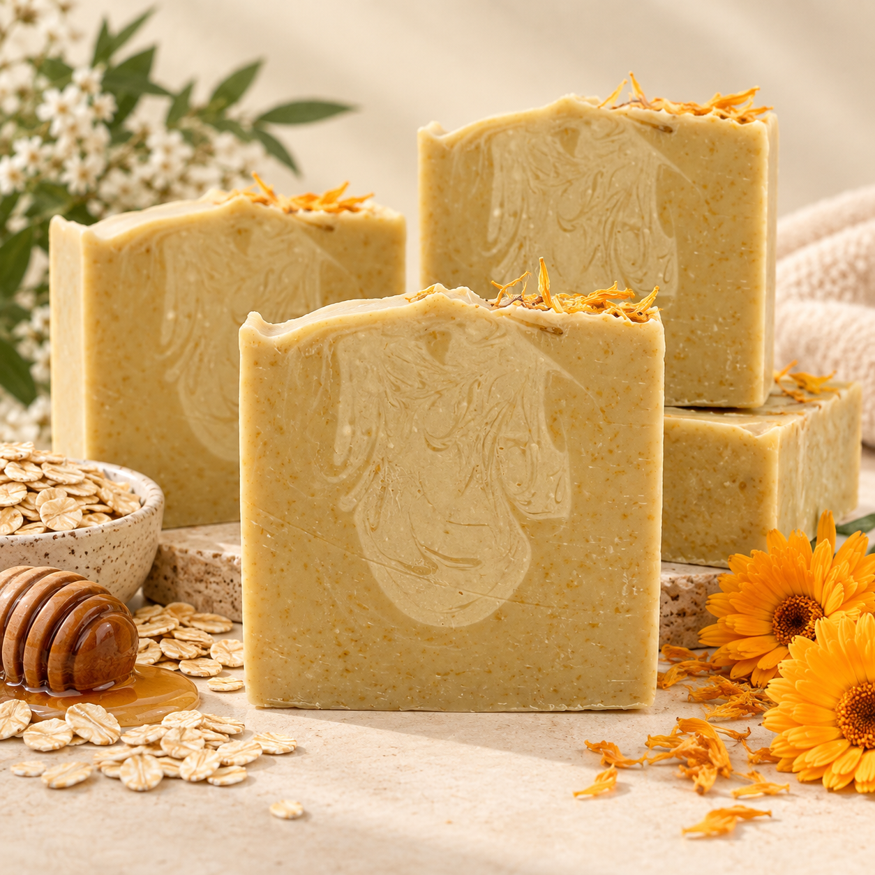 Milky Calendula Comfort Bar │ with Honey Oats