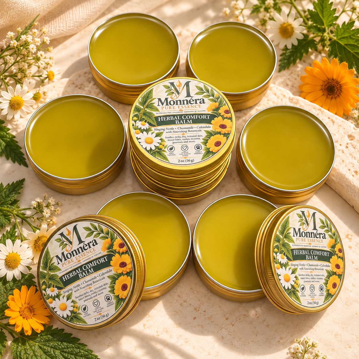 Miracle Herbal Comfort Balm 2 oz│ Infused with Calendula | Nettle  | Chamomile
